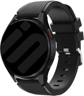 Produktbild von Strap-it Samsung Galaxy Watch 6 Classic 47mm Silikon Armband (Schwarz)