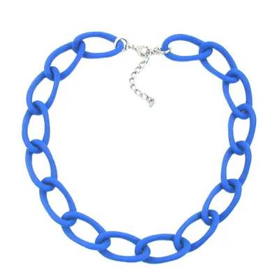 Produktbild von Kette Weitpanzer Kettenglieder Kunststoff jeansblau-matt 45cm blau 18mm