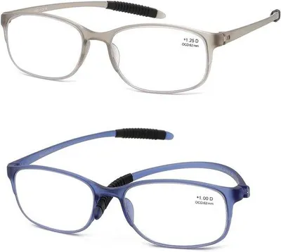 Produktbild von Lesebrille Set mit flexible, leichtem Rahmen und Blaufilter - 2 Stück