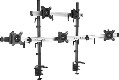 Produktbild von HFTEK MP235C-L Fünf Monitorarm Tischhalterung aus Aluminium für Bildschirme bis 27 Zoll und 8 kg, Flexibel und Platzsparend