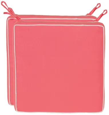 Image de Ensemble de 2 coussins de chaise d'extérieur résistant à l'eau et à la saleté corail