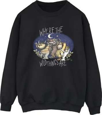 Imagen del producto de Sudadera para mujer "Where the Wild Things Are" - "Pose de grupo" (BI45369) (Negra) (Talla M)