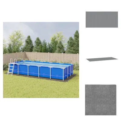 Immagine prodotto di vidaXL Panno per piscine grigio chiaro 999x500 cm geotessile in poliestere - Coperture e sottofondi per piscine