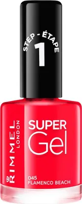 Produktbild von Rimmel Super Gel, 12 ml, Pink, Flamenco Beach, Färbung, Undurchsichtig, Pinsel