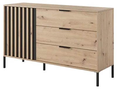 Produktbild von Kommode, Eiche (Artisan) + Anthrazit, 137,3 x 81,4 x 39,5 cm