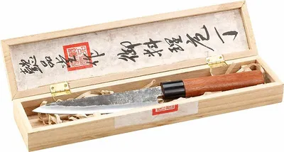 Image de Couteau Santoku avec manche en bois