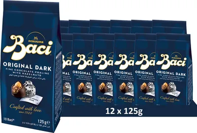 Produktbild von Baci Perugina Pralinen mit dunkler Schokolade und Haselnussfüllung (12 x 125g)
