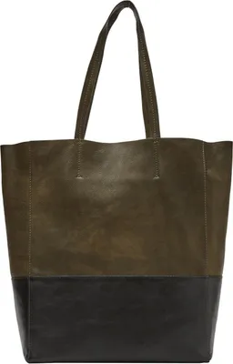 Image de s.Oliver Cuir sac shopper sac à épaule Shopper Khaki / Oliv Multico vert multicolore
