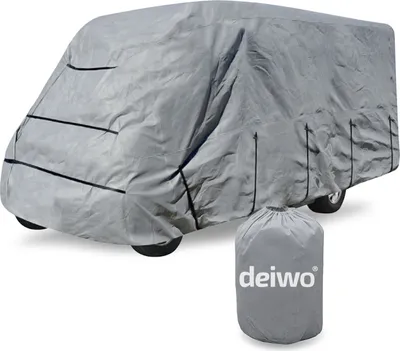 Produktbild von Deiwo Premium Wohnmobil Schutzhülle 235 x 570 x 270 cm 4 Schicht 160G/ Quadratmeter Abdeckplane Ganzgarage