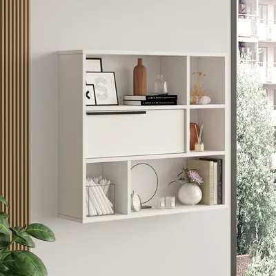 Produktbild von Coeli - Regal, 90x22x81h cm Weiß, 5 Regalböden
