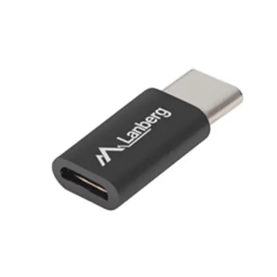 Zdjęcie produktu dla Adapter Lanberg USB type-C(M) - micro USB-B(F) czarny