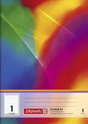 Produktbild von BRUNNEN Schulheft A5 Lineatur 1VA 32 Blatt 104538102