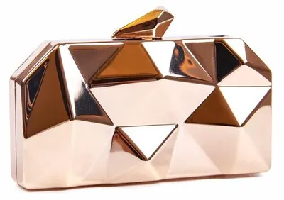 Produktbild von Kleine Metall-Abendtasche Geometrisch Schmuck