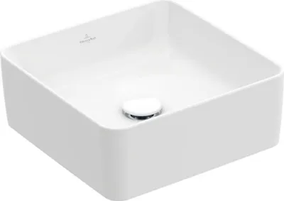 Produktbild von Villeroy & Boch VB Collaro Aufsatzwaschtisch 4A2138 380x380mm Quadrat Weiß Alpin