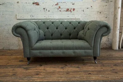 Produktbild von Polster Sofa Design Luxus Stoffsofas Chesterfield Textil  Sofa 2 Sitzer Sofa