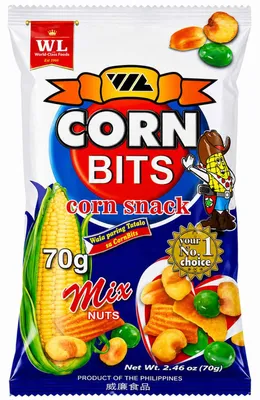 Produktbild von Corn Bits Mix Nuts Geschmack 70g