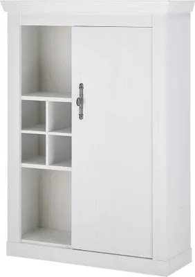 Produktbild von Wohnzimmer Highboard mit 105 cm Breite in Pinie weiß, Landhaus-Stil - RAPLA-61