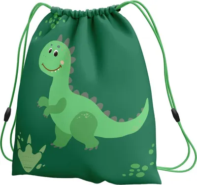 Image de Sac de gym Dino vert