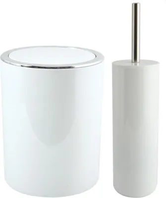 Produktbild von Badset Kosmetikeimer + WC Bürste Weiß