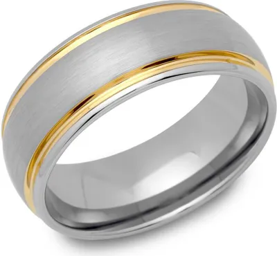 Produktbild von Zweifarbiger Unique Ring aus Wolfram TUR0044