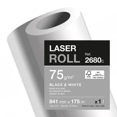 Produktbild von Clairefontaine Laser-Plotterrolle, (B)841 mm x (L)175 m (8010081)