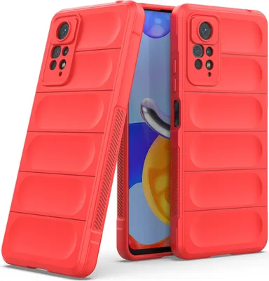 Produktbild von Redmi Note 11 Pro Hülle, Weich TPU Silikon Stossfest Anti-rutsch Schutzhülle für Xiaomi Redmi Note 11 Pro 5G/4G Rot