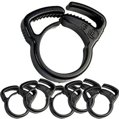 Imagen del producto de Juego de 10 abrazaderas para manguera de riego por goteo, compatibles con tuberías de 16 mm