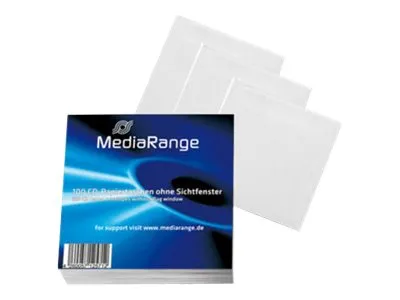 Produktbild von MediaRange BOX66, Schutzhülle, 1 Disks, Weiß, Papier, 120 mm, RoHS