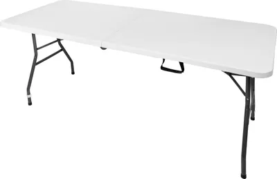Produktbild von Gartentisch klappbar Campingtisch Buffettisch Falttisch mit Tragegriff Stabiler Klapptisch für In- und Outdoor | 180x70x74 cm (Weiß)