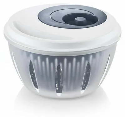 Produktbild von Hausleben Salatschleuder 4,5L BPA-frei – Salatspinner mit Deckel, Abtropfsieb & Schüssel – 3-in-1 Salatschüssel Set zum Waschen und Trocknen von Salat, Gemüse & Kräutern (Blau)