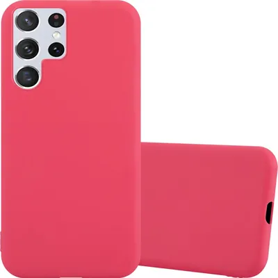 Obrázek produktu pro Cadorabo Case for Samsung Galaxy S22 ULTRA Protective Cover in Red Pouzdro na mobilní telefon TPU Silicone Case Cover