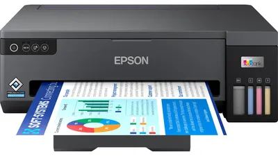 Produktbild von Epson EcoTank ET-14100 - Drucker - Farbe - Tintenstrahl - ITS - A3 - 4800 x 1200 dpi - bis zu 15 Seiten/Min. (einfarbig)/bis zu 8 Seiten/Min. (Farbe) - Kapazität: 100 Blätter - USB, Wi-Fi - Schwarz