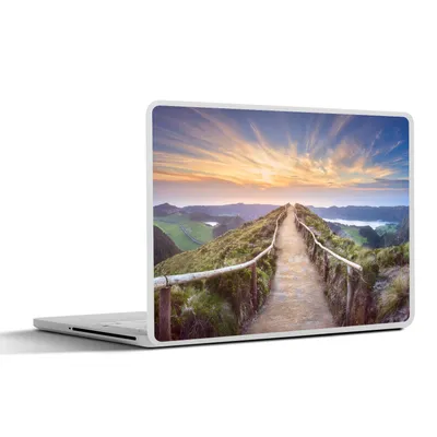 Produktbild von MuchoWow® Laptop Aufkleber Sticker Cover Berge - Natur - Weg 32.5x23.5 cm - Sticker für Laptop - Selbstklebend