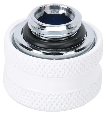Zdjęcie produktu dla Złącze Quick Twist G1/4 z gwintem zewnętrznym do sztywnych rurek w komputerowych systemach chłodzenia wodnego – białe