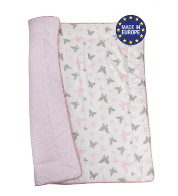 Obrázok produktu pre Bomimi Hracia deka 120x120, bavlna, obojstranné motýle, ružová
