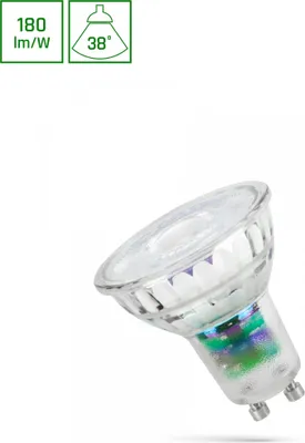 Immagine prodotto di LED GU10 230 V 2,5 W SMD Classe A, lente NW, 38°