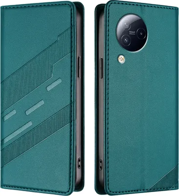 Produktbild von Hülle für Xiaomi Civi 3, Kunstleder Brieftaschen Handyhülle mit Kartenfach und Standfunktion Grün