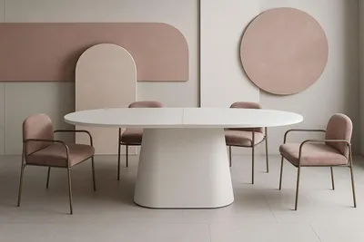 Produktbild von Design Esstisch Tisch Cremona ausziehbar 160 bis 206 cm oval Esszimmer Pastellkollektion