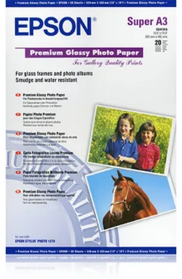 Produktbild von Epson Premium Glossy Photo Paper A 3+, 20 Blatt, 255 g S 041316