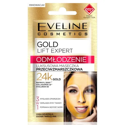 Image de Eveline Cosmetics Gold Lift Expert – masque visage, hydratant, régénérant