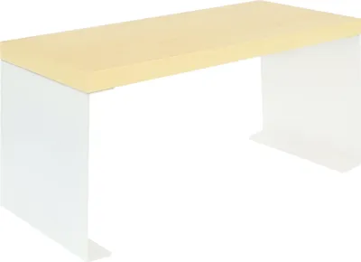 Produktbild von QUVIO Arbeitsplattenorganisator - Küchenregal - Küchenzubehör - Aufbewahrungsregal - Gewürzregal - Regal in Holzoptik - Metall - Weiß - Hellbraun - 14 x 30,5 x 14,5 cm