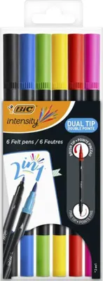 Zdjęcie produktu dla Bic Intensity Dual Tip - Pisaki Dwustronne Do Kaligrafii I Szkicowania
