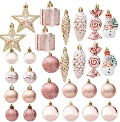 Image de Lot de 20 boules de Noël en forme de sapin pour décorer votre intérieur