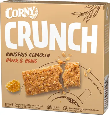 Produktbild von Corny CRUNCH Hafer & Honig Müsliriegel, 6x20g