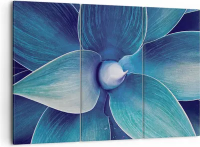 Produktbild von Bild auf Leinwand - Leinwandbild - 3 Teile - Agave Blau Blume - 105x70cm - Wand Bild - Wanddeko - Wandbilder - Leinwanddruck - Bilder - Wanddekoration - Leinwand bilder - Wandbild - CE105x70-4972