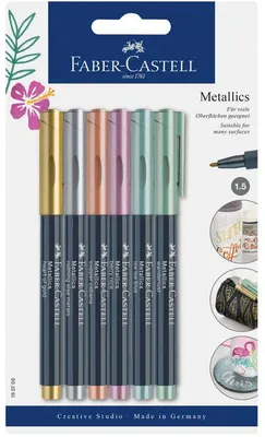 Image de Faber Castell Metallics Marqueur à pointe fibre effet métallique