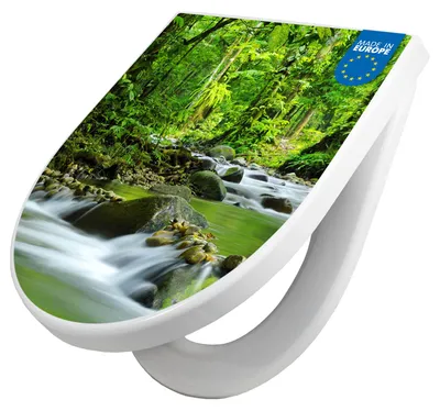 Produktbild von WC Sitz mit Absenkautomatik D Form Motiv Rauschender Bach [TDW3 10114]