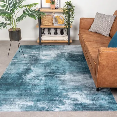 Produktbild von Volero - Moderner Teppich - Strong Türkis - 160x230 cm - Wohnzimmer, Esszimmer, Schlafzimmer - Industrielle, Modern