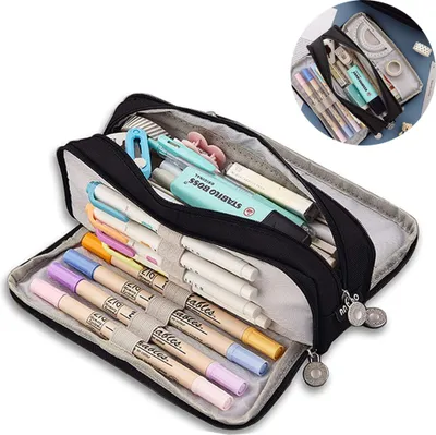 Produktbild von Federmäppchen Federtaschen Teenager Mädchen Mäppchen Etui Stifte Fach, Große Kapazität Pencil Case für Schule & Büro