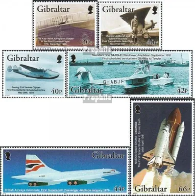 Produktbild von Briefmarken Gibraltar 2003 Mi 1036A-1041A (kompl.Ausg.) postfrisch Motorflug
